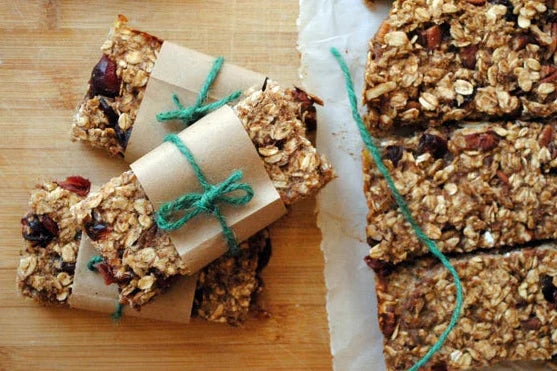 Healthy Granola Bars with Cranberries and Pecans